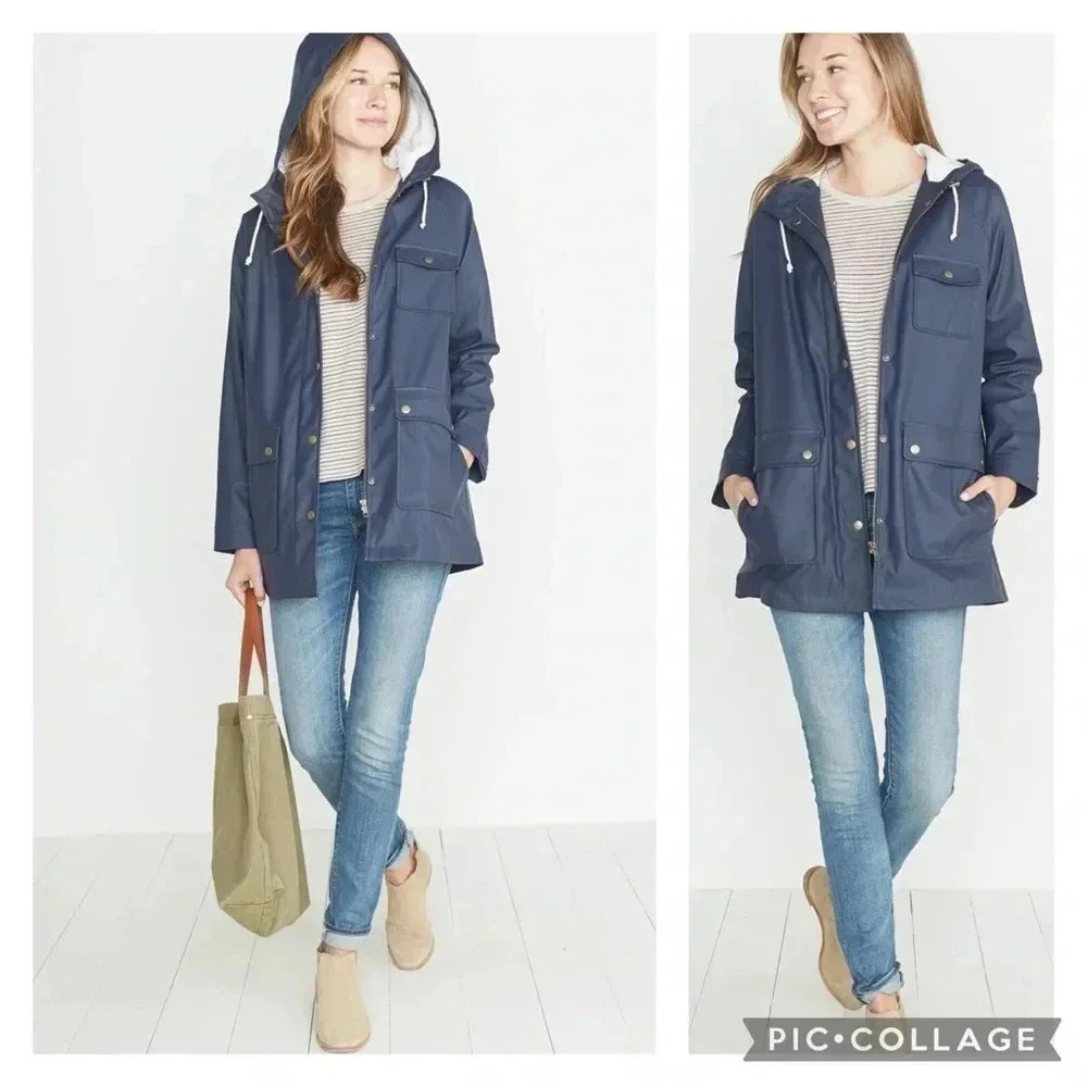 Marine Layer Birdie Rubber Duckie Lined Raincoat Jacket Women’s size medium